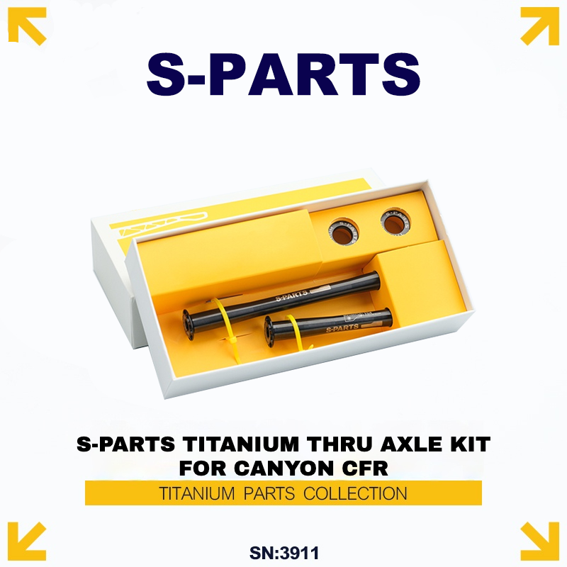 S-PARTS Titanium Thru Axle Kit for CANYON CFR (Front + Rear, Tool-Free Design) – 61.21g | 8 Anodized Colors
