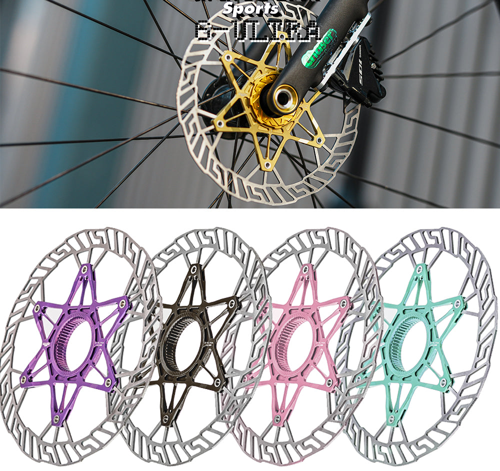 6-Ultra Lightweight Center Lock Disc Rotor | SUS420 Brake Surface | 1.8mm Thickness | 160mm/140mm | CNC Machined | Road & MTB | Durable & Heat-Resistant