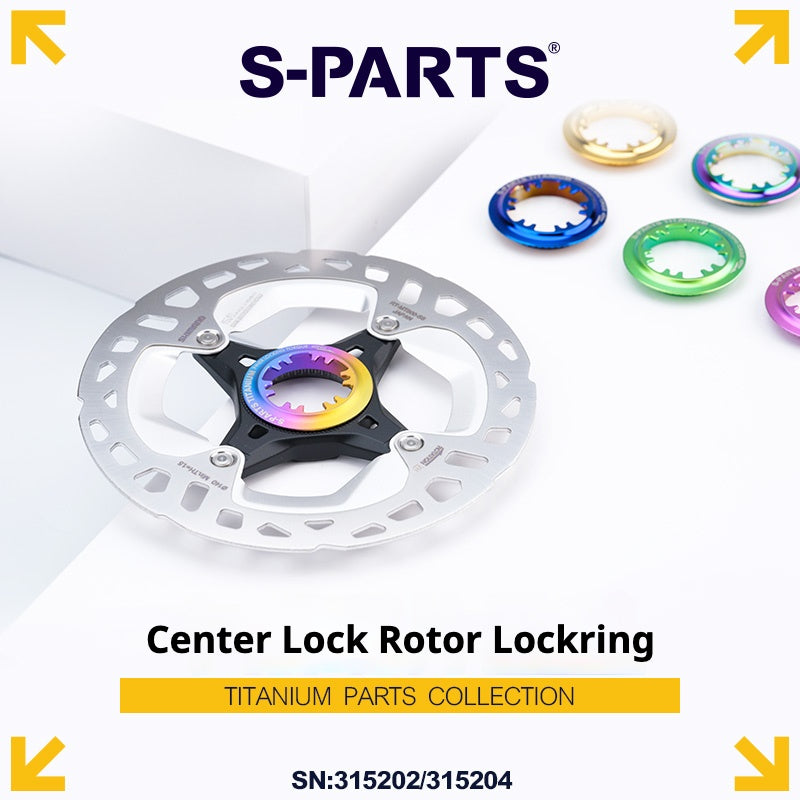 S-PARTS Titanium Alloy Center Lock Disc Rotor Lockring (1PCS)