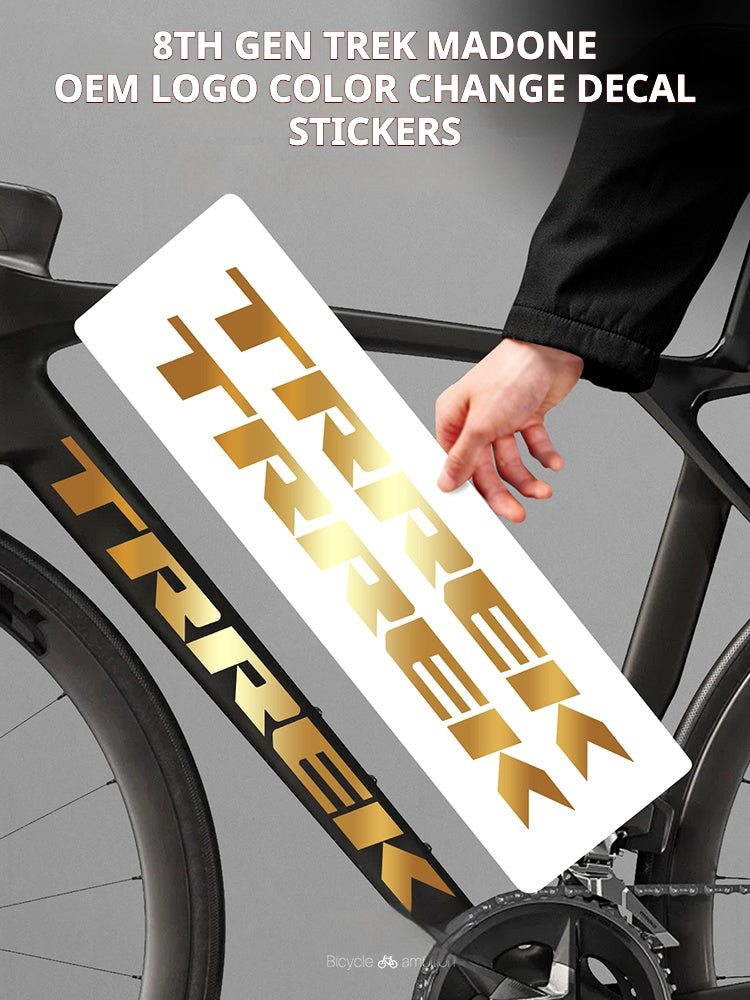 TREK Madone Gen 8 Frame Logo Decal Set – Large & Small Down Tube Stickers | Color Change