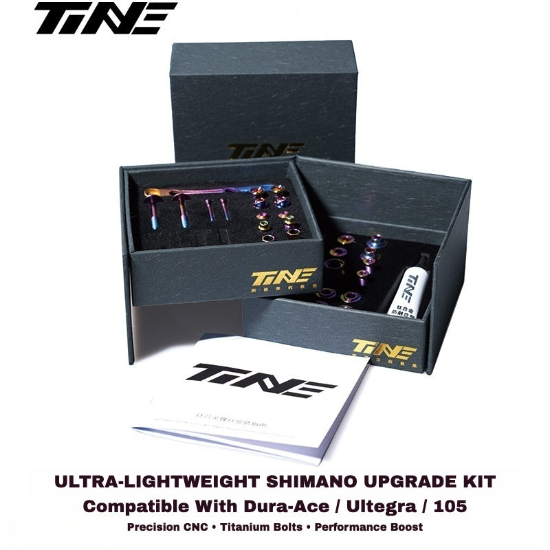 TiNE Ultra-Lightweight Titanium Bolt Kit for Shimano Dura-Ace 9270 / Ultegra 8170 / 105 7170 – Multiple Colors