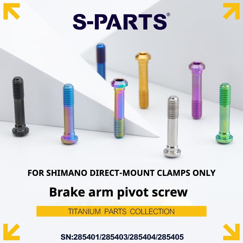 S-PARTS Titanium Brake Arm Pivot Screw for SHIMANO Direct-Mount C-Brake Calipers