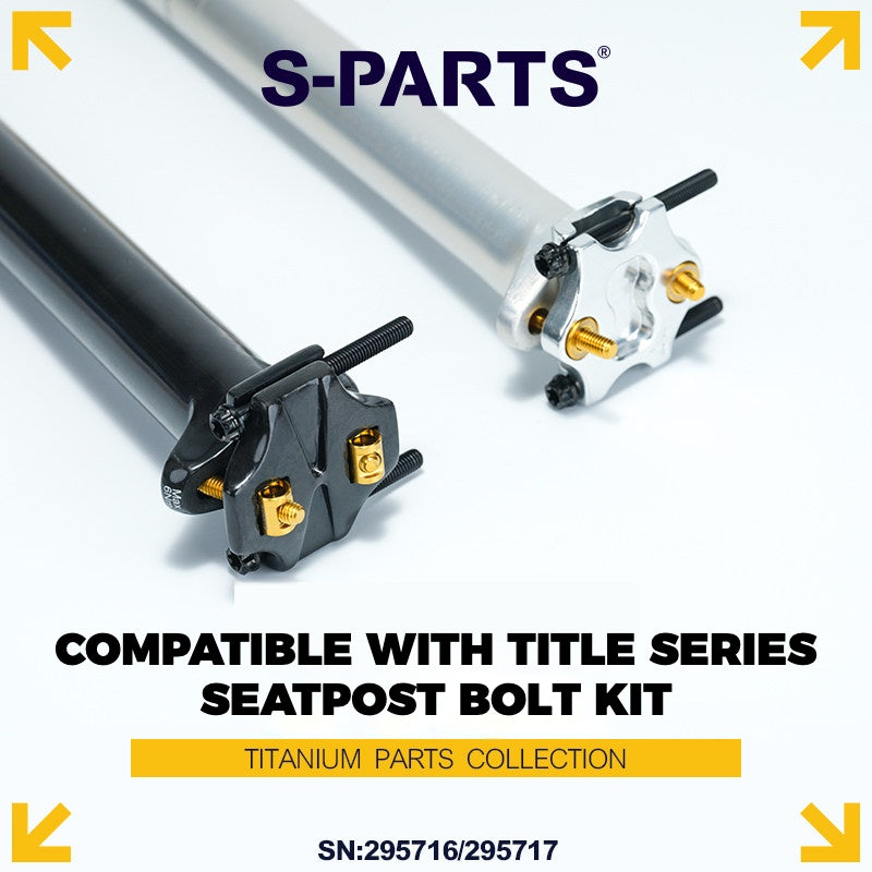 S-PARTS Titanium Seatpost Bolt Kit for TITLE AP1 CP1 Series MTB Frame