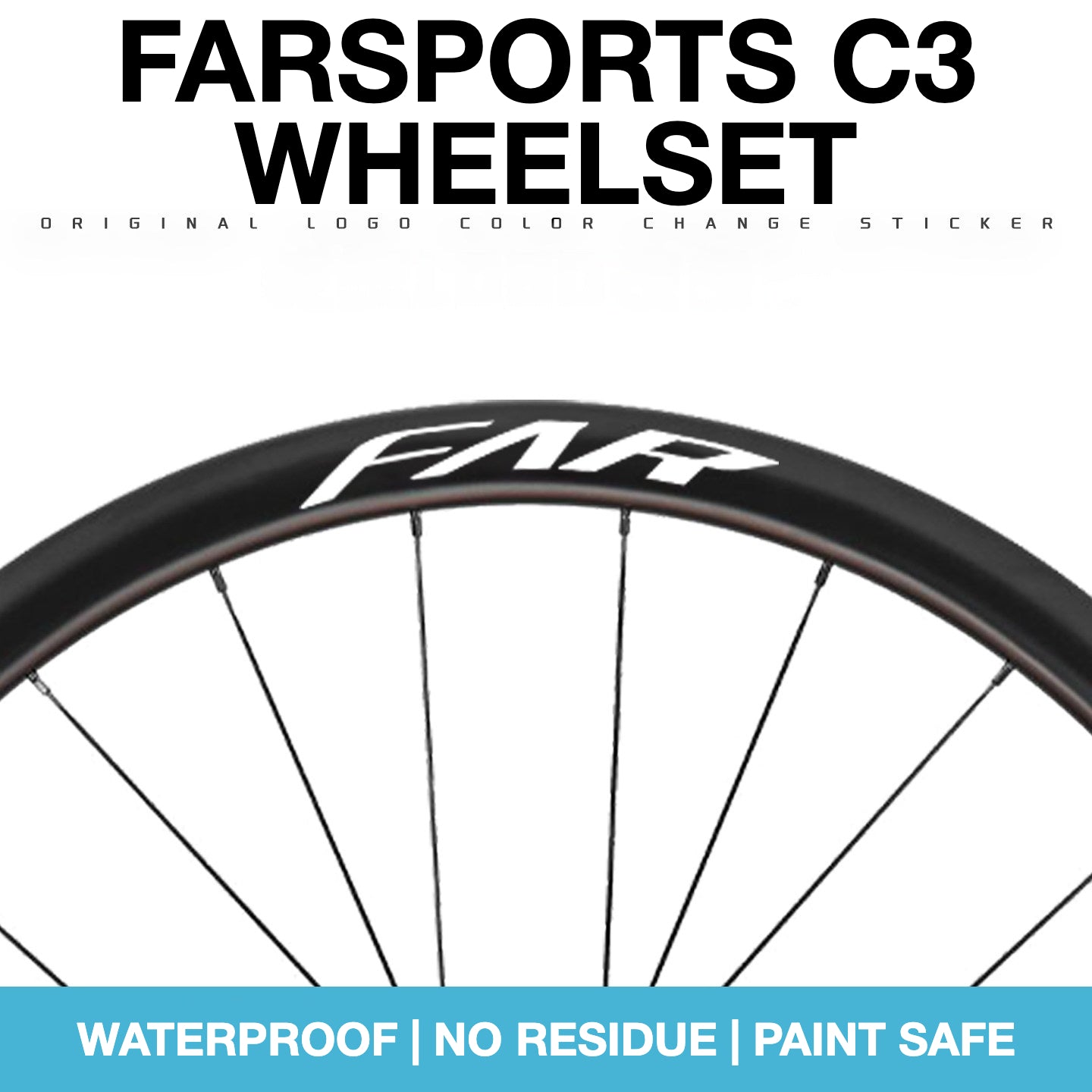 2025 FARSPORTS C3 Wheel Decal Sticker Kit – Logo Cover & Color Change