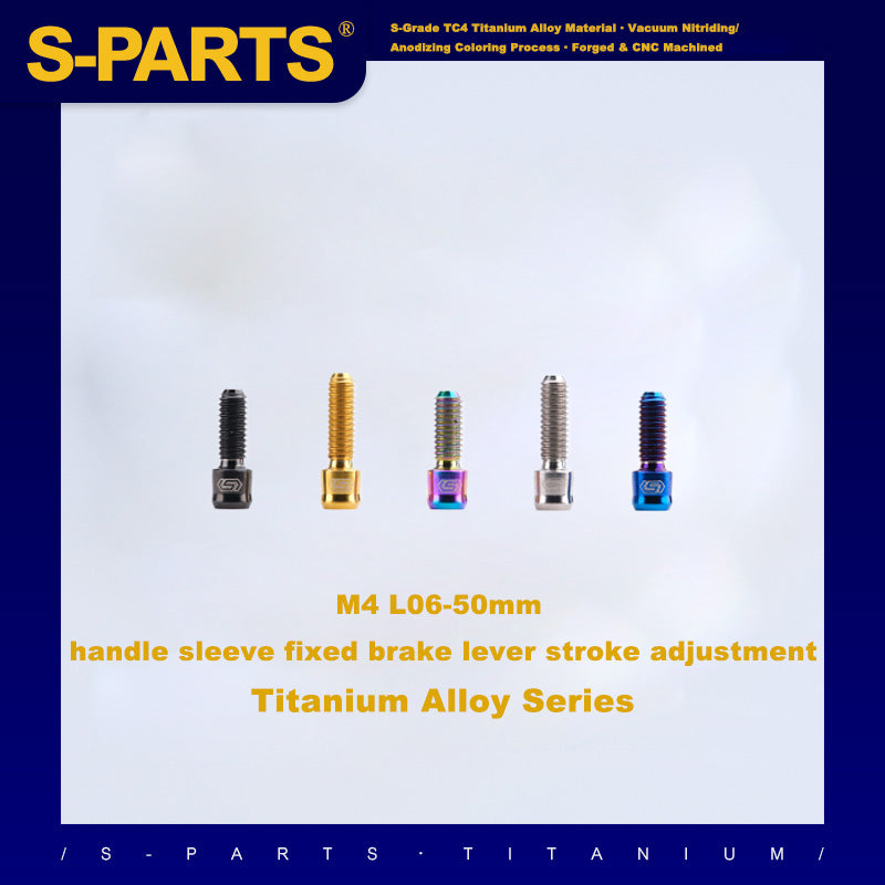 S-PARTS Small Column Head Series M4 L06-50mm Handlebar Holder Fixed Brake Stroke Adjustment Titanium Screws