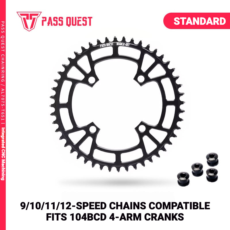 PASS QUEST 104BCD Narrow-Wide Chainring | Shimano XT M780 M610 1x MTB Chainring