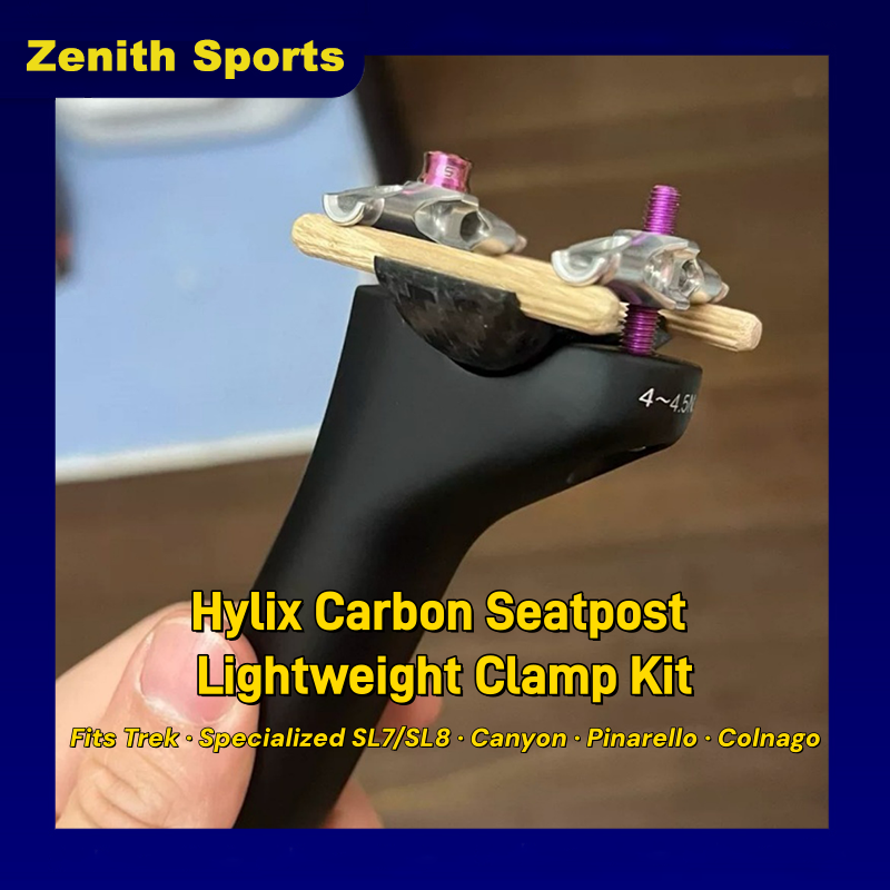 lightweight sattelstütze Hylix HY Carbon Seatpost Lightweight Clamp Kit – Compatible with Trek, Specialized Tarmac SL7/SL8, Pinarello, Canyon, Colnago, Giant, BMC