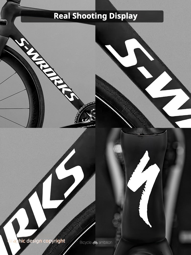 Tarmac SL8 Logo Decal Stickers – 2 Down Tube + 1 Head Tube for Specialized S-WORKS