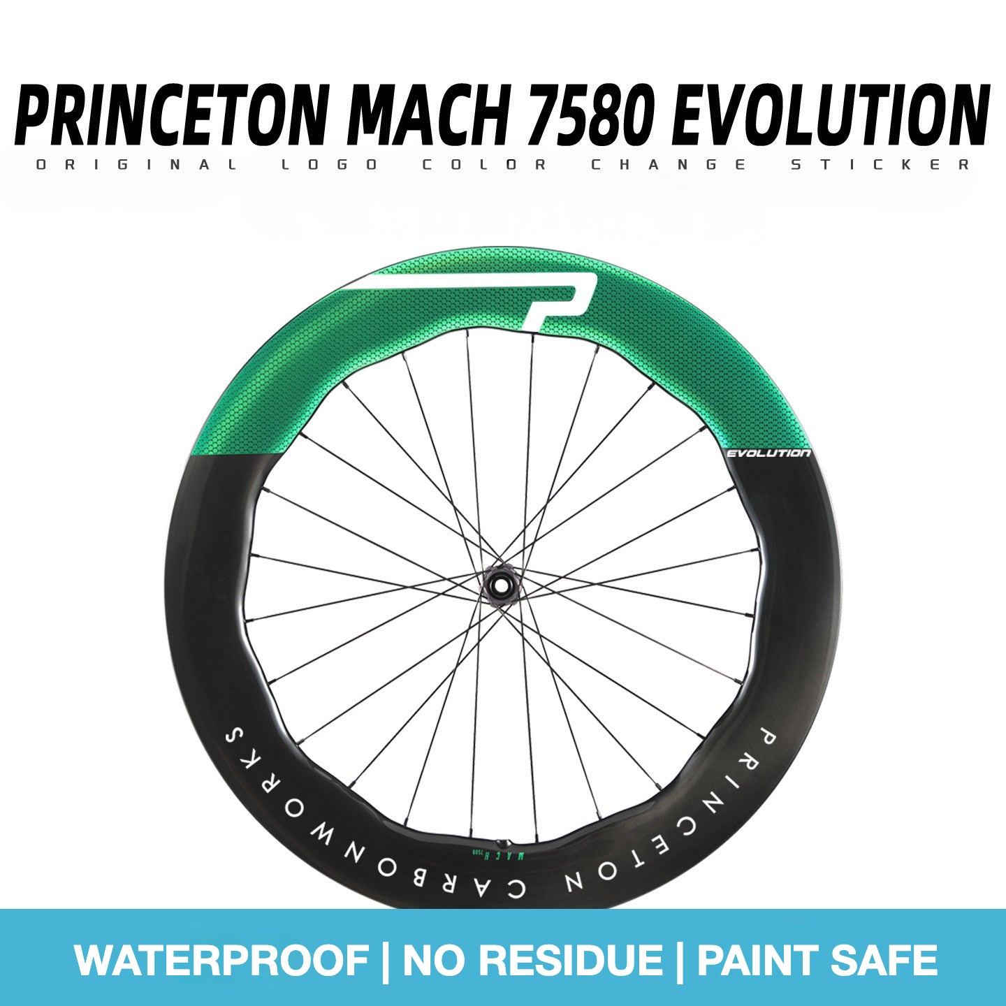 Princeton Wake 6560 Wheel Decal Sticker Kit – Logo Cover & Color Change