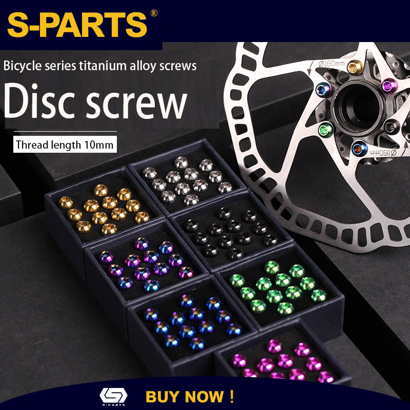 S-PARTS M5x10mm Mountain Bike Titanium Alloy Disc Brake Disc Screw