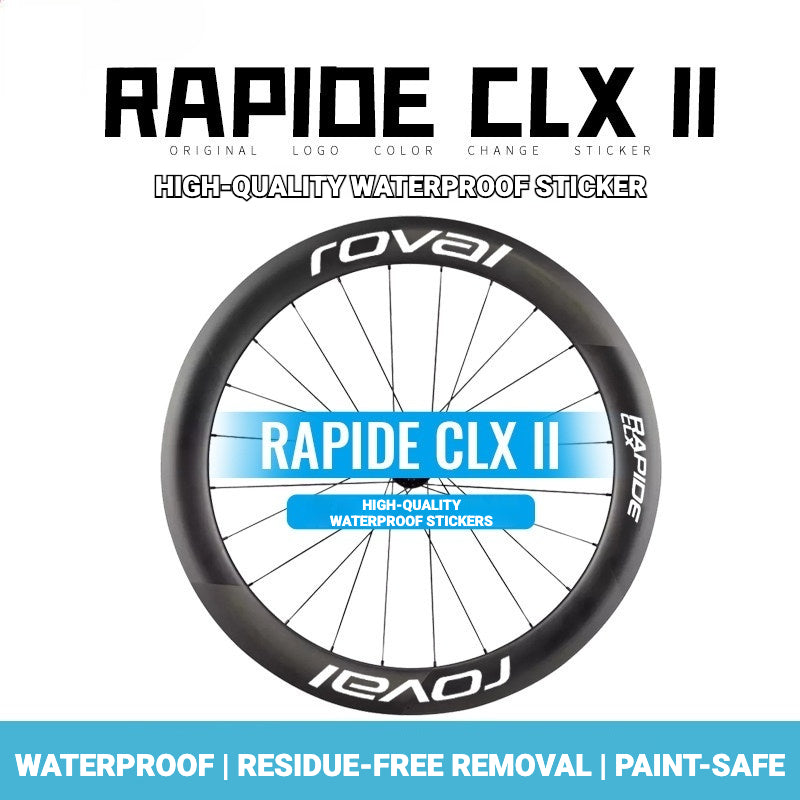ROVAL RAPIDE CLX II Logo Color Change Sticker | Waterproof | Full Set for Two Wheels + Backup Included