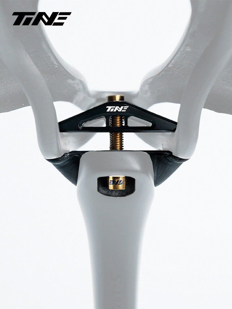 TiNE Ultra-Light 6.8g Seat Clamp & Leveling Assembly | Compatible with Specialized SL8 Aethos, Colnago & DARIMO Seatposts | CNC Titanium Precision