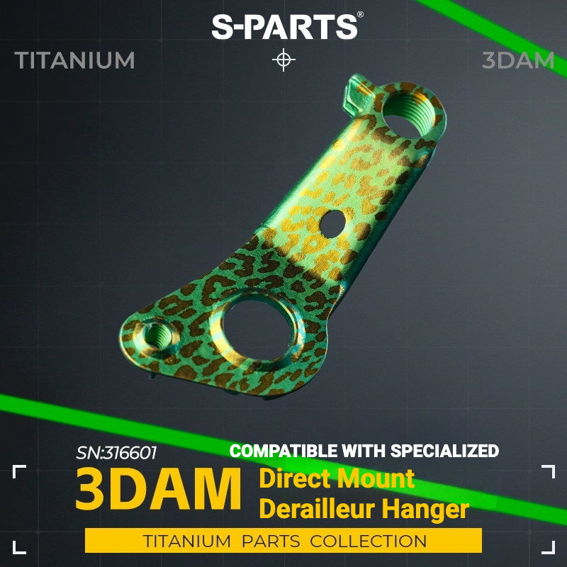 S-PARTS 3DAM Titanium Direct Mount Derailleur Hanger for Specialized | Ultralight 3D Printed Bike Hanger