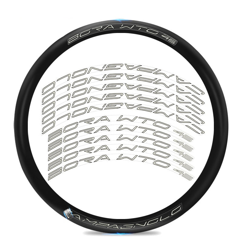 BORA WTO 45 DISC Wheel Decal Set – Custom Campagnolo Rim Stickers | Waterproof 3M Adhesive | Multiple Colors Available