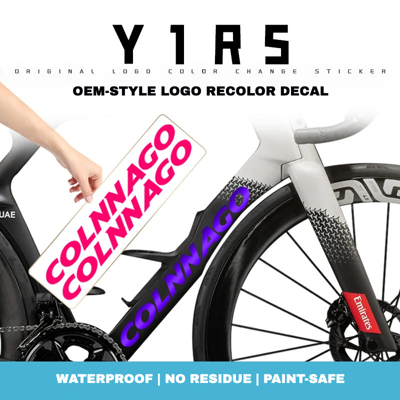 Colnago Y1RS Down Tube Logo Color Decal|Waterproof & UV Resistant|Custom Options Available
