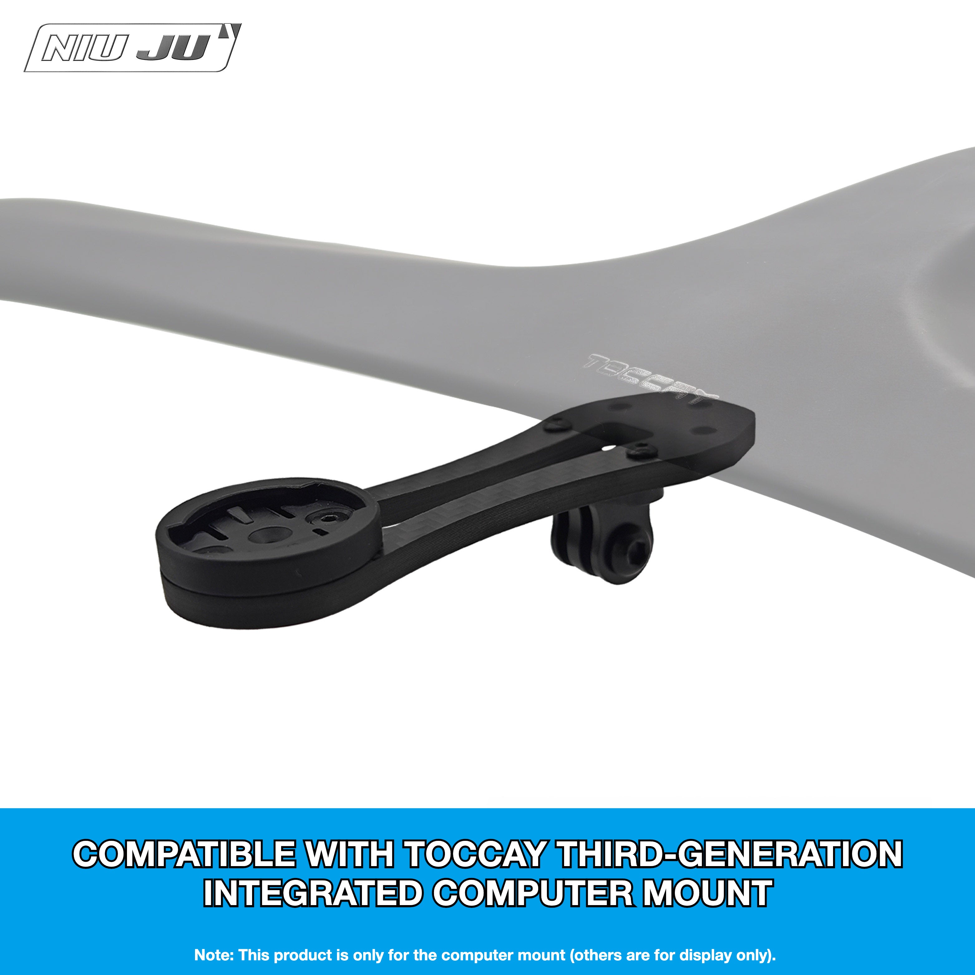 TOCCAY Carbon Computer Mount for Integrated Cockpits | GoPro Garmin Wahoo Compatible Extension Mount