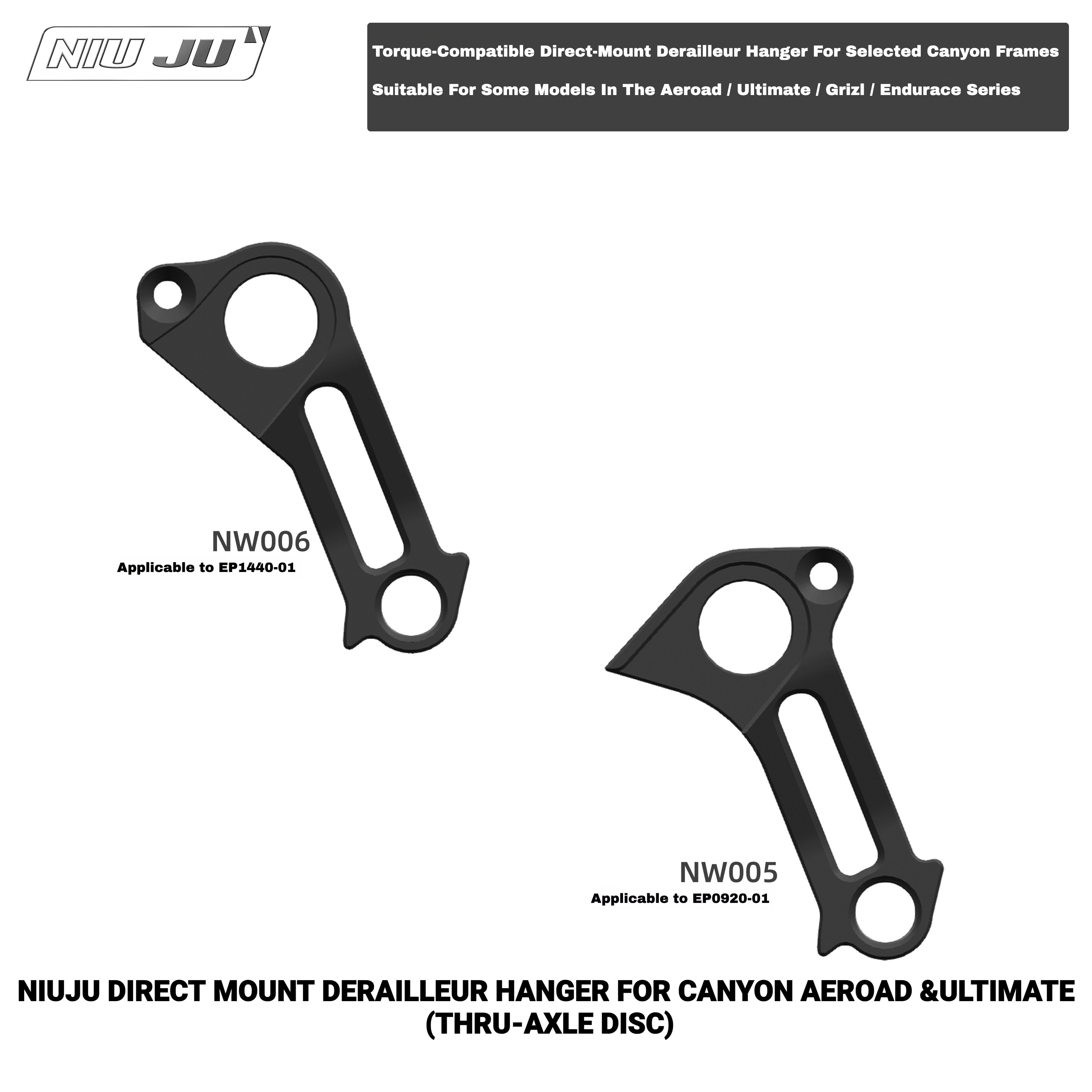 Direct Mount Derailleur Hanger for CANYON AEROAD & Ultimate (Thru-Axle Disc)