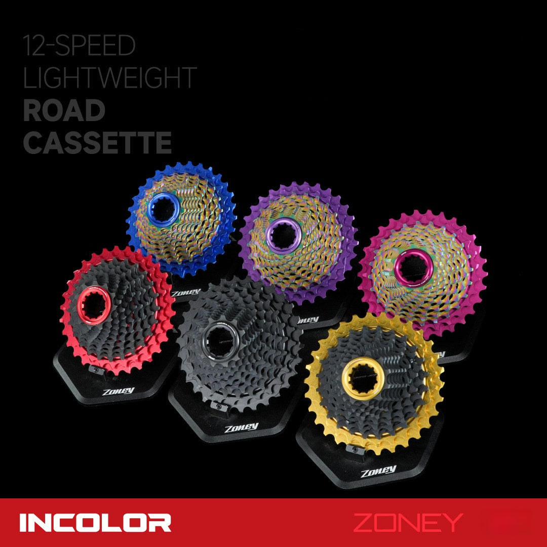 INCOLOR ZONEY 12-Speed Lightweight Road Cassette 11–30T | High