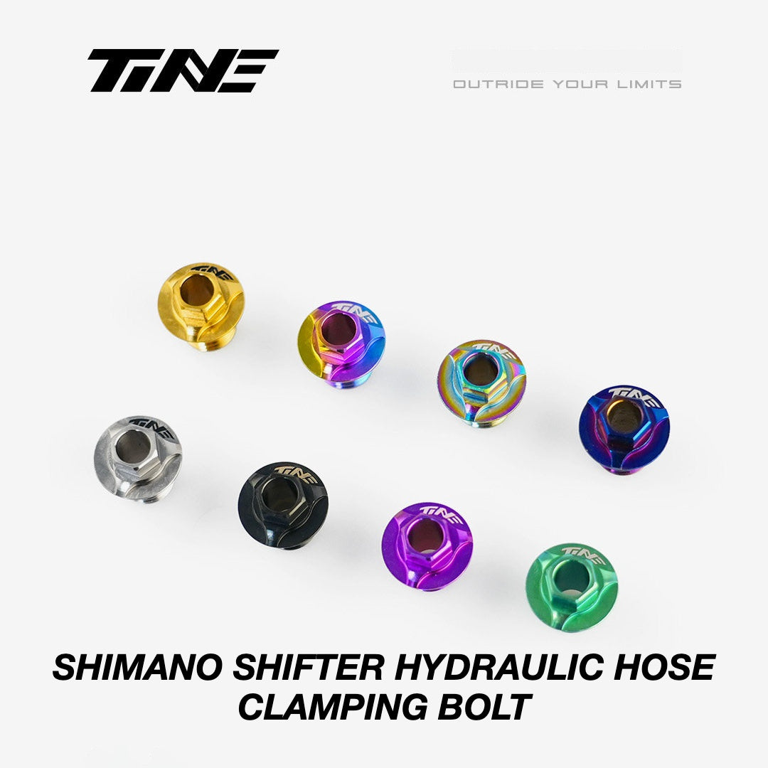 TiNE Titanium Hydraulic Hose Clamping Bolt for Shimano Shifters