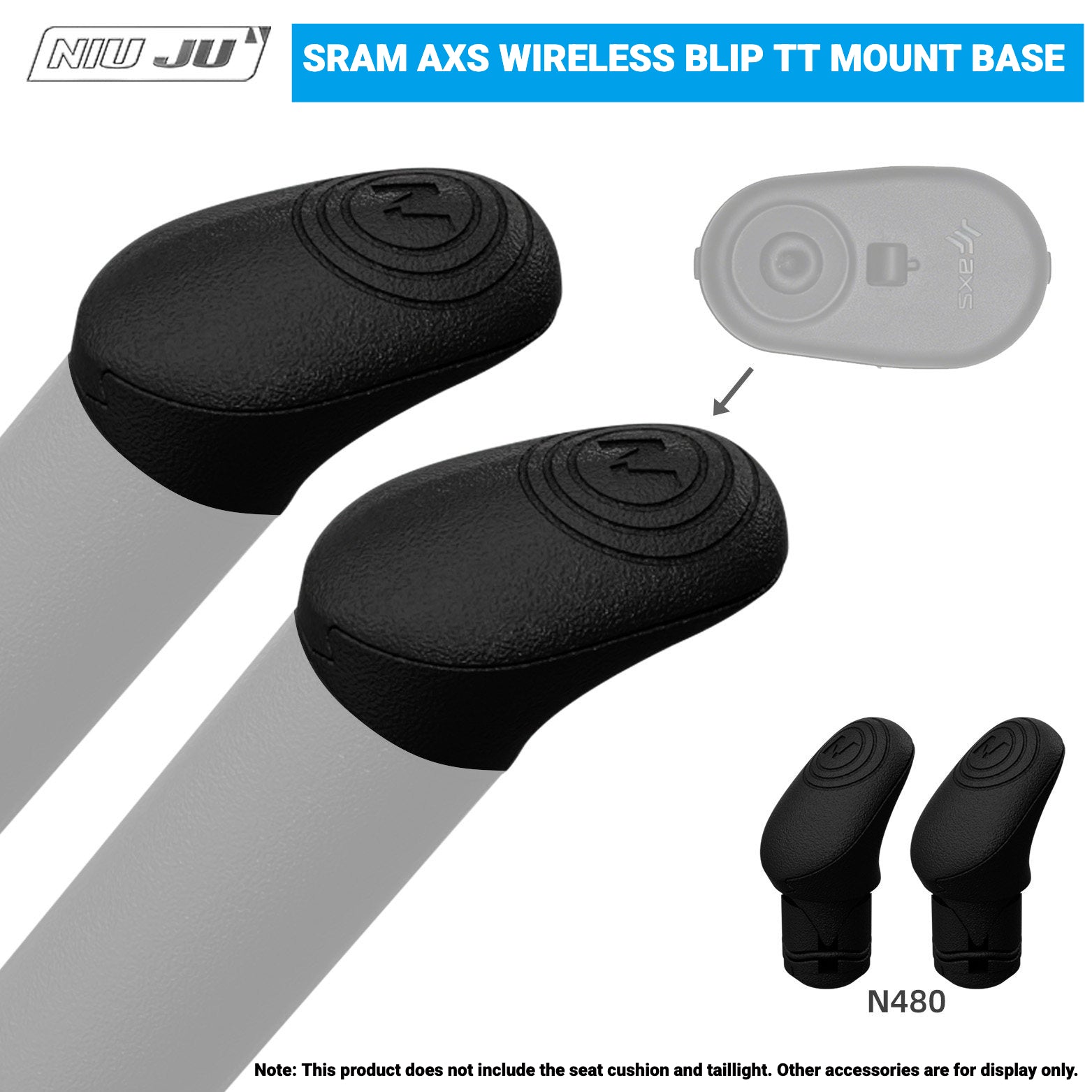 NIUJU LEAP Mount for SRAM AXS Wireless Blips | TT Aero Bar Button Base