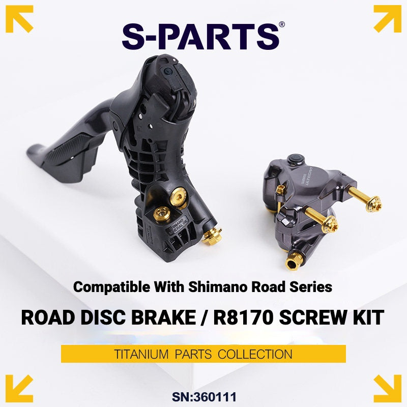 S-PARTS Titanium Bolt Kit for Shimano Ultegra Di2 R8170 Disc Brake & Shifter | Road Bike Upgrade