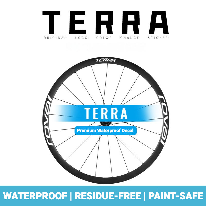 ROVAL TERRA Wheel Decal Kit | Custom Color Logo Stickers for Gravel & Road Bike Wheels