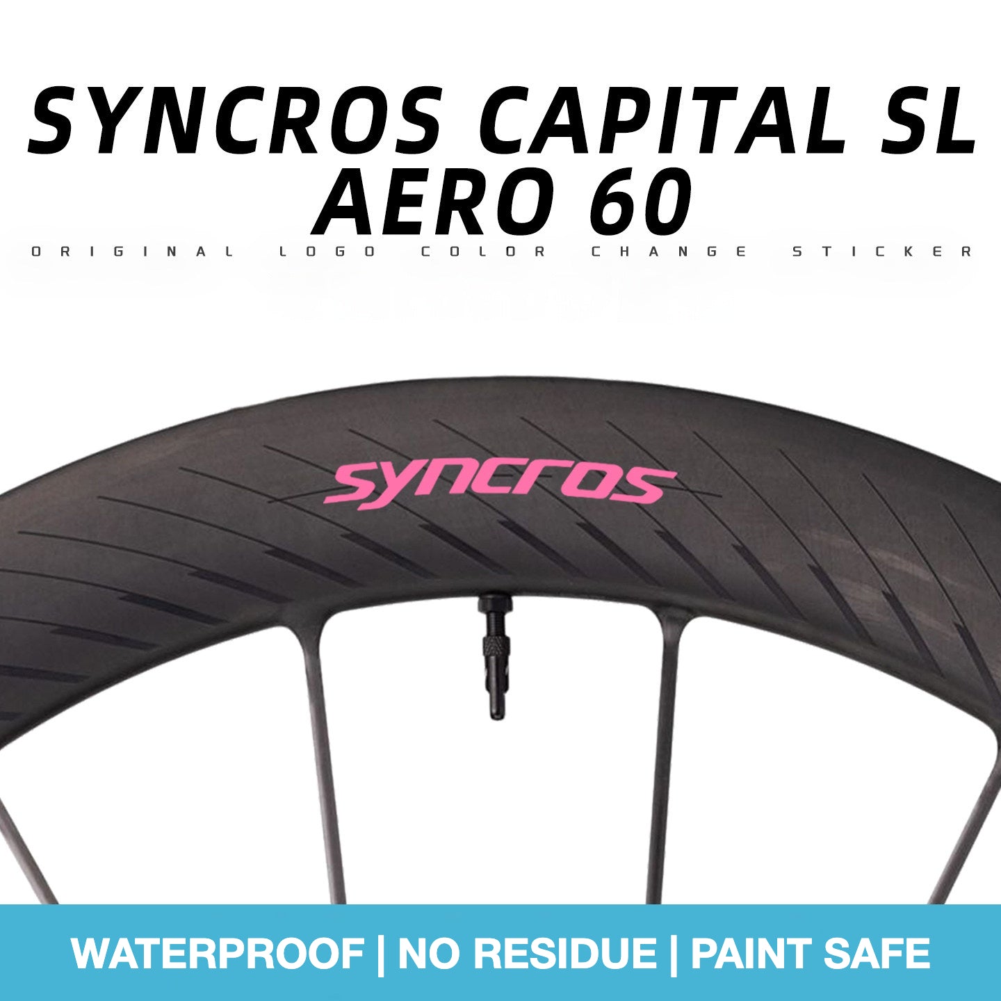 Syncros Capital SL60 Wheel Decal Sticker Kit – Logo Cover & Color Change