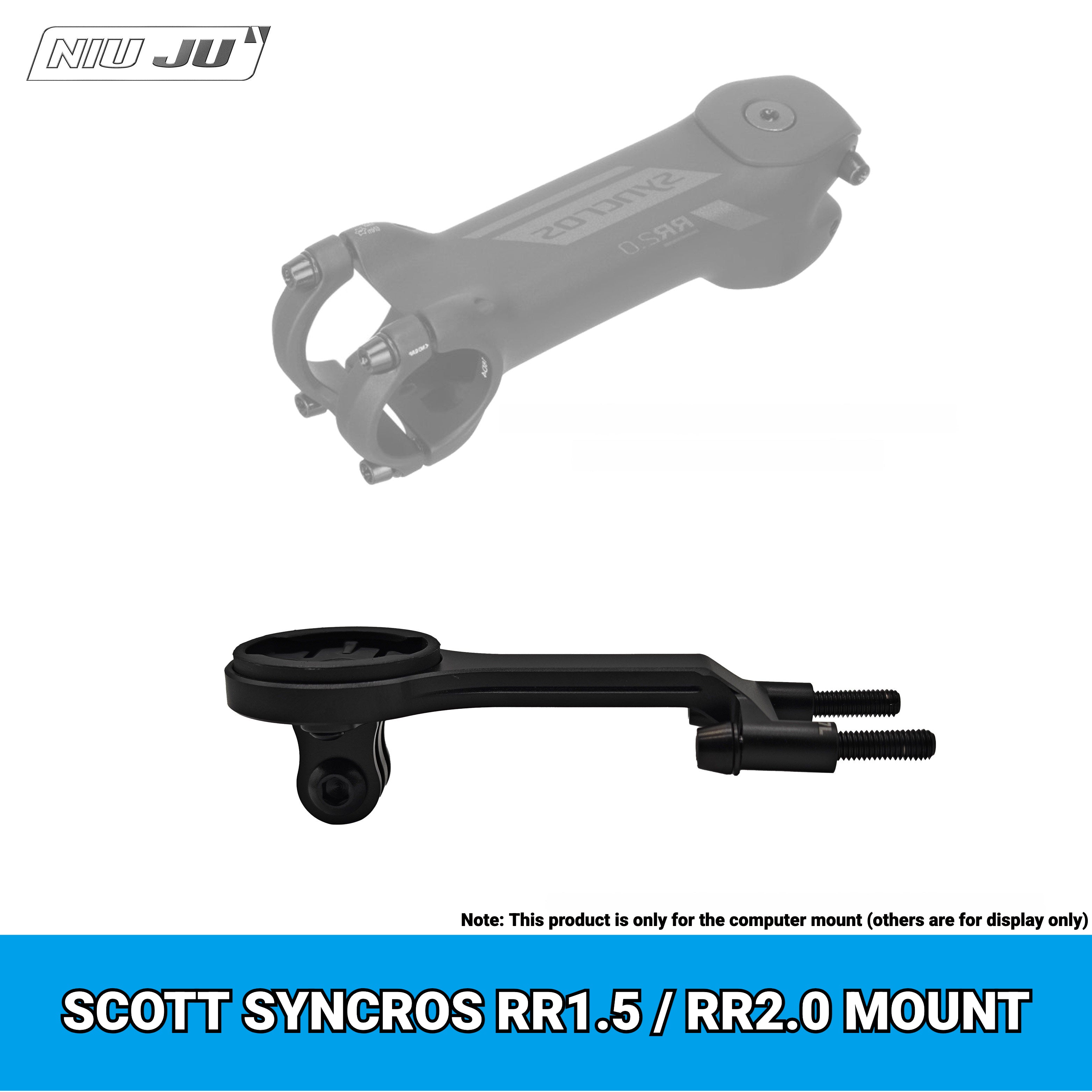 NIUJU Computer Mount for SCOTT SYNCROS RR2.0 / RR1.5 Stem | Addict Garmin Extension Mount