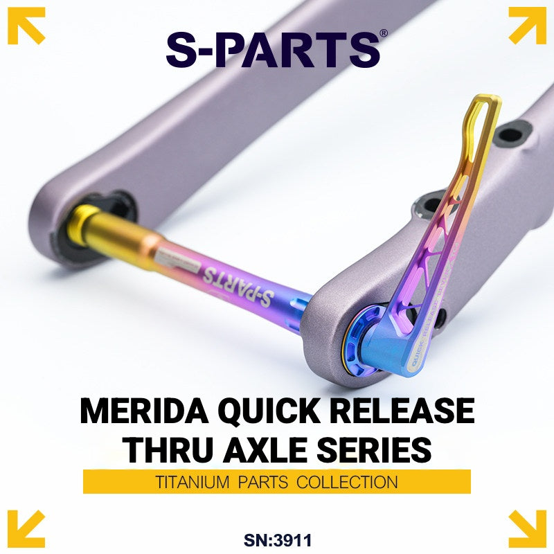 S-PARTS Titanium Thru Axle Kit for Merida Road Bikes | TC4 Lightweight CNC Wheel Axle Upgrade