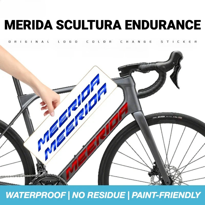 Custom OEM Logo Decals for Merida Scultura Endurance Road Bike Frame | Waterproof Overlay Stickers