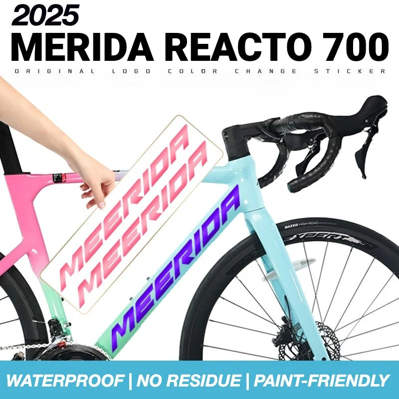 Custom OEM Logo Decals for Merida Reacto 700 Road Bike Frame | Waterproof Overlay Stickers