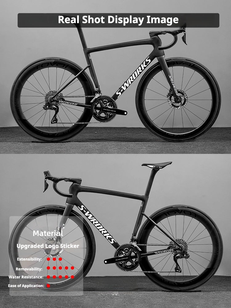 Tarmac SL8 Logo Decal Stickers – 2 Down Tube + 1 Head Tube for Specialized S-WORKS