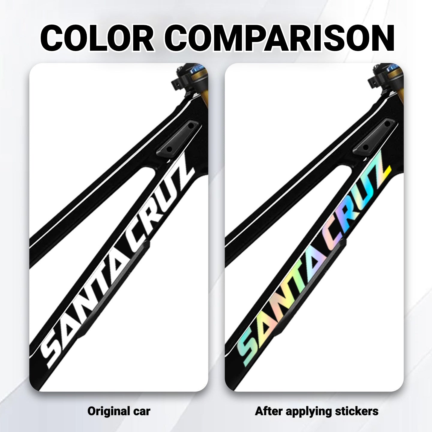 SANTA CRUZ V10 Gen 8 Frame Logo Decal Kit | Custom Color Change Downhill MTB Sticker