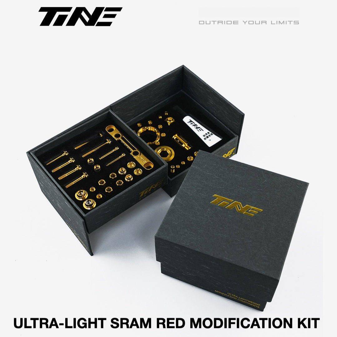 TiNE Titanium Bolt Kit for SRAM RED AXS Derailleur | Ultra-Light 77.7g Upgrade, 45% Weight Reduction