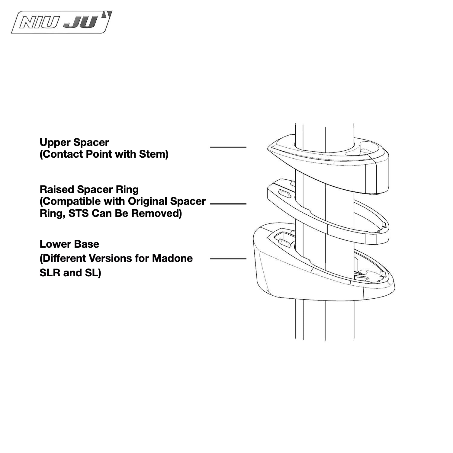 PAVEWAY Trek Madone SLR Headset Spacer Kit | RSL Integrated Handlebar Upgrade for Darimo & MCFK Cockpit