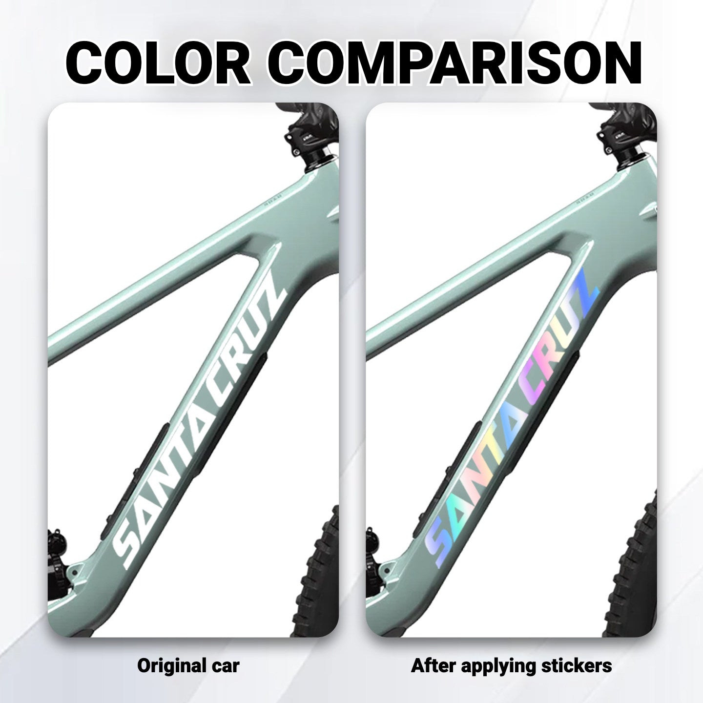 SANTA CRUZ 5010 Frame Logo Decal Kit | Custom Color Change Trail MTB Sticker