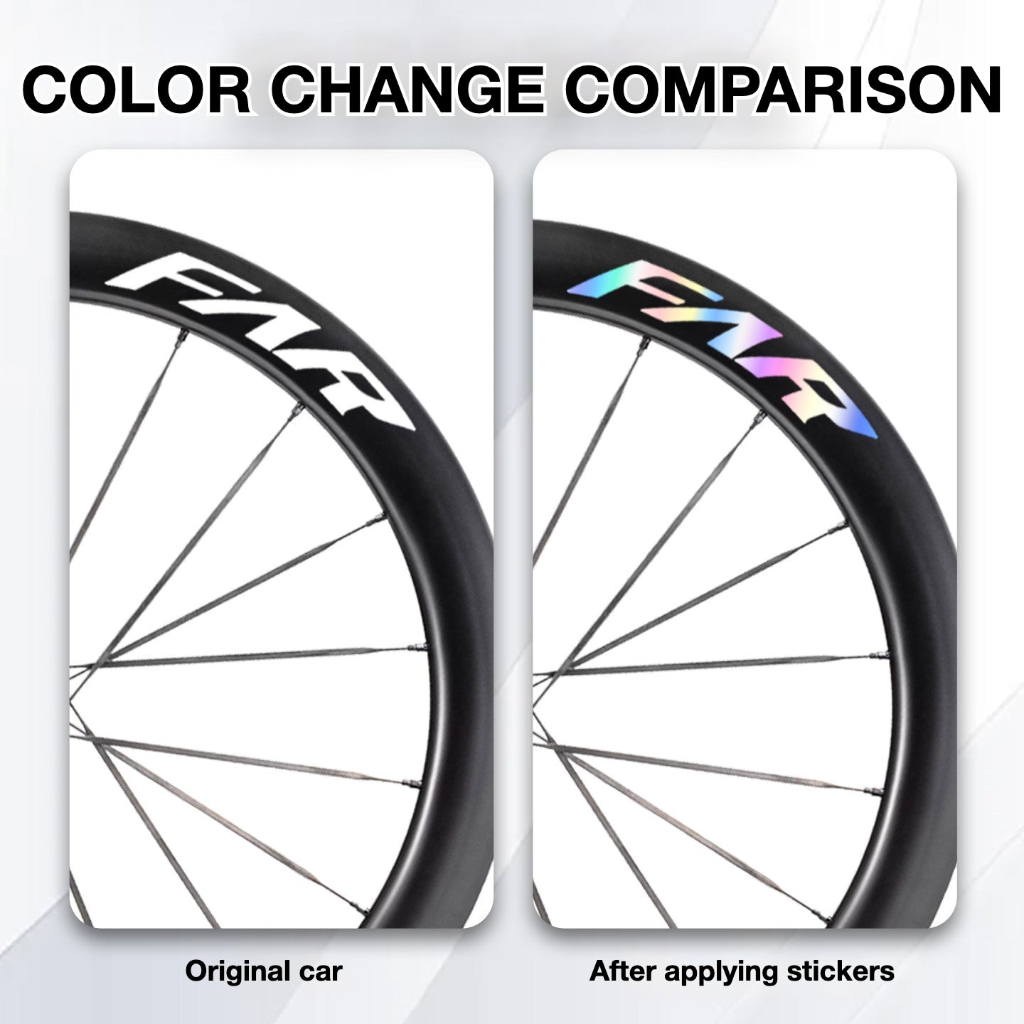 2025 FARSPORTS S6 Wheel Decal Sticker Kit – Logo Cover & Color Change