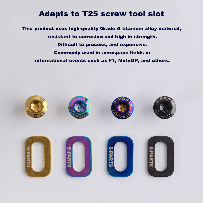 S-PARTS Titanium Screws Set for LOOK KEO GRIP Road Bike Cleats