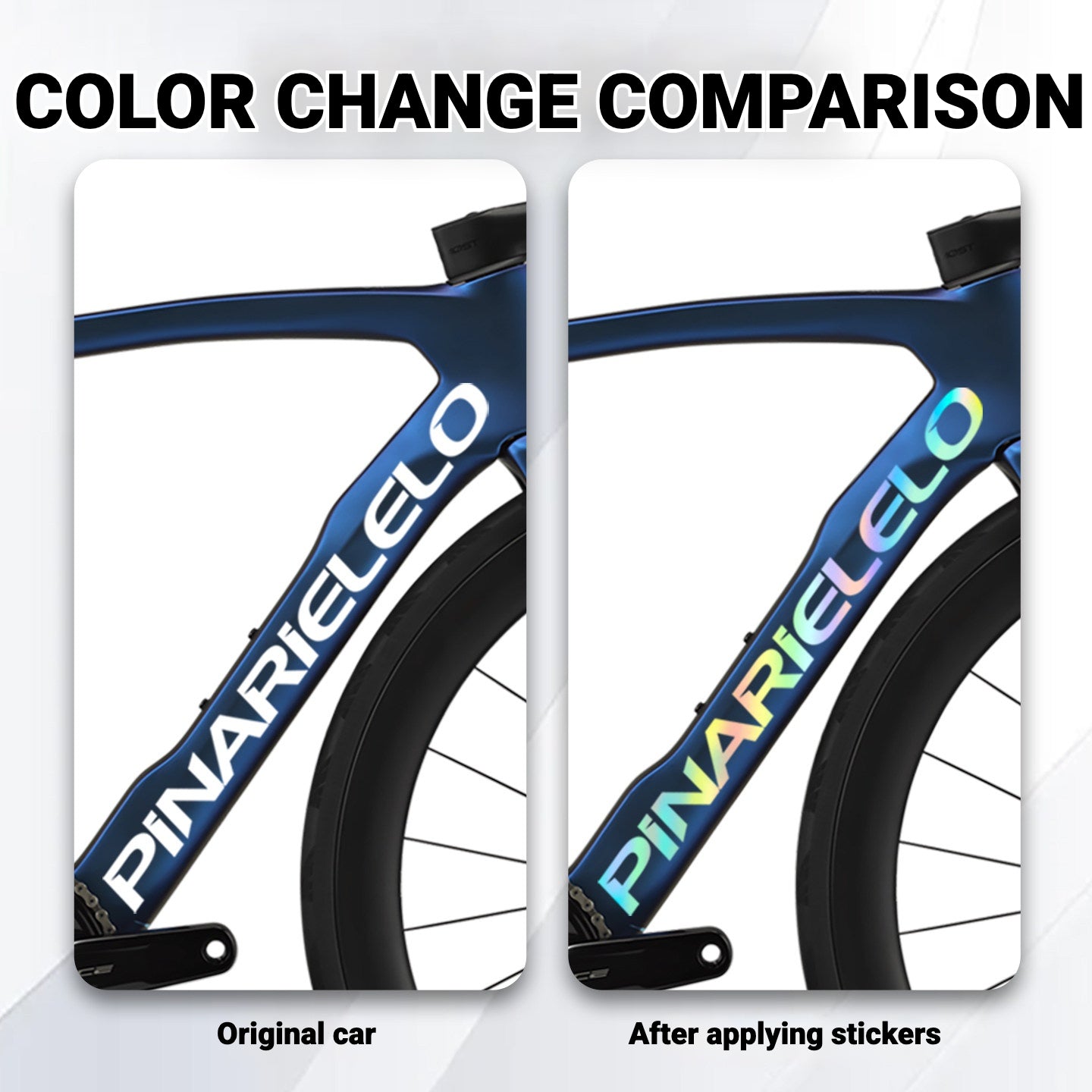 PINARELLO DOGMA F 2025/2026 Frame Logo Cover Decal Kit | 430–575mm | OEM Logo Overlay Stickers | Waterproof Vinyl Bike Frame Decals