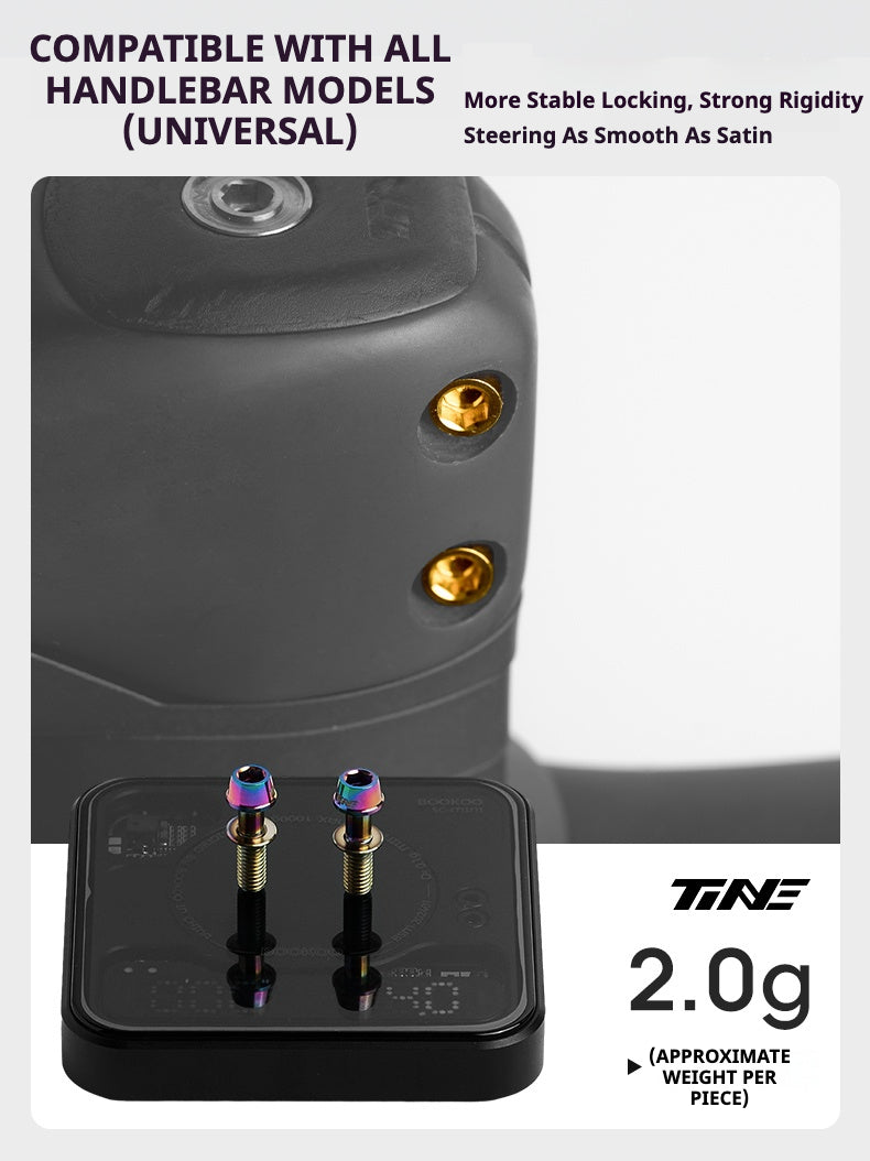 TiNE Titanium Stem Bolts M5×18 (Pair of 2) | Ultralight CNC Bolts for Stems & Integrated Handlebars