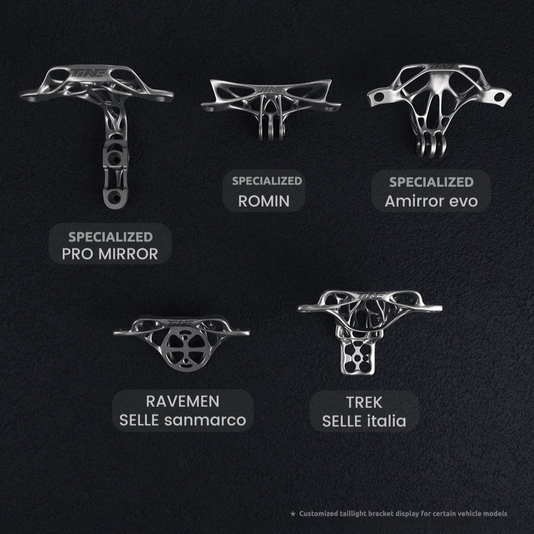 TiNE × Eclos Titanium Taillight Mount for Specialized Trek Fizik Prologo CADEX Saddles | Custom Fit Service | Ultra Light 9g