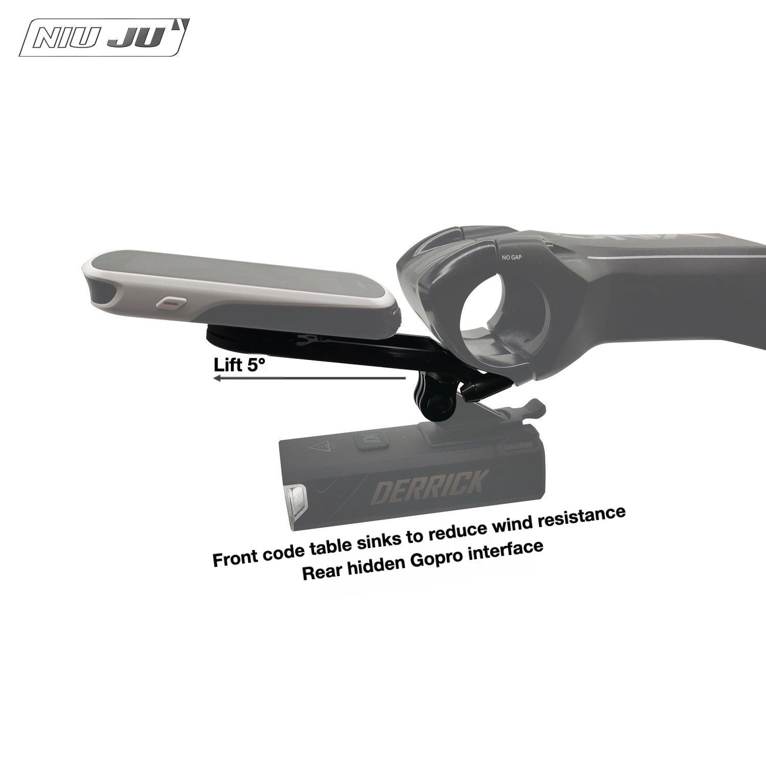 NIUJU DEDA Vinci DCR Stem Computer Mount | Garmin Wahoo GoPro Integrated Mount