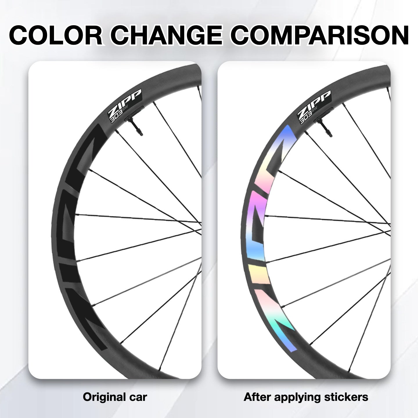 2025 ZIPP 303 XPLR SW Wheel Decal Sticker Kit – Reflective Waterproof Gravel Rim Graphics