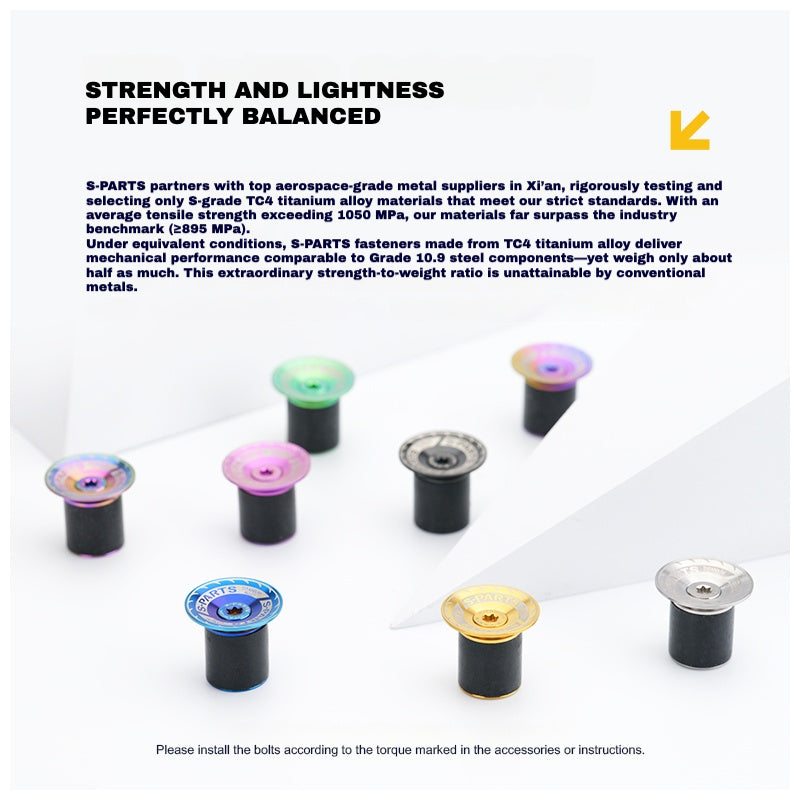 S-PARTS Titanium Expanding Bar End Plug Set