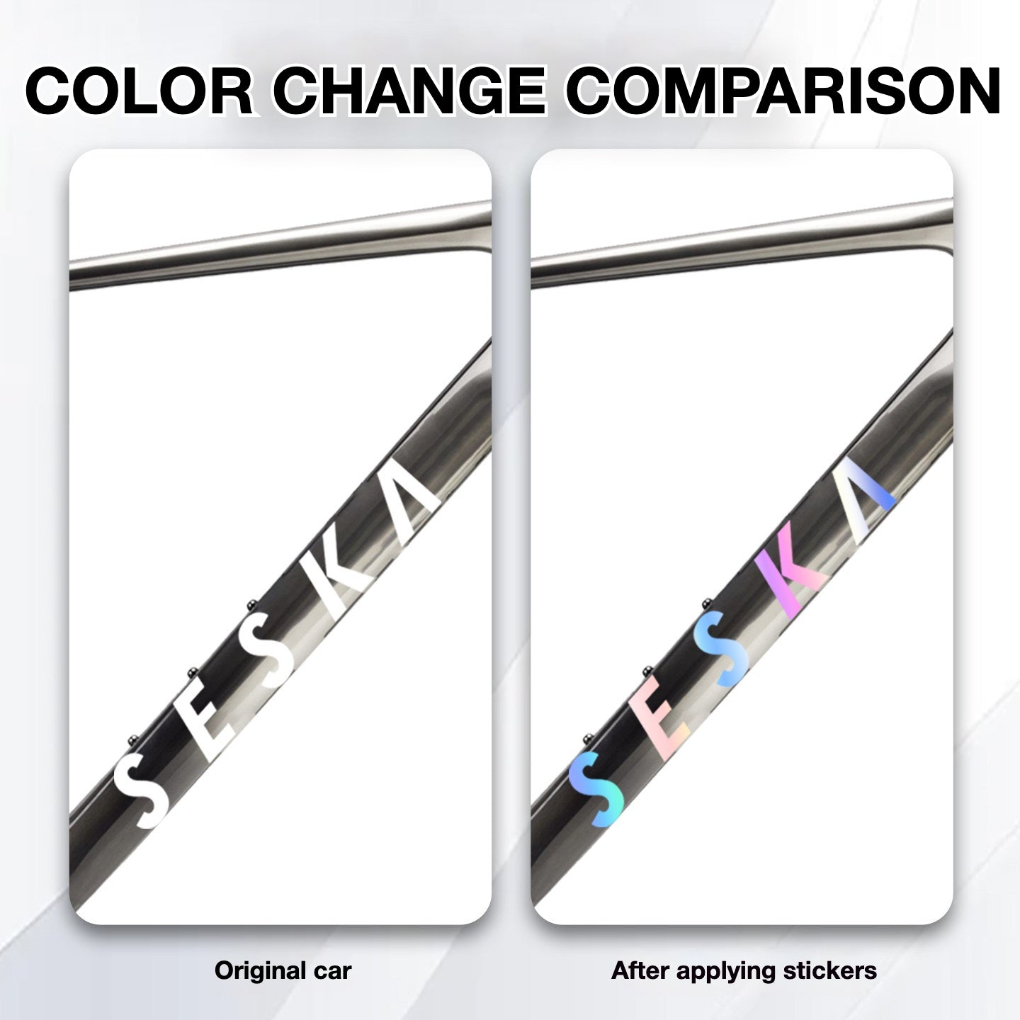 SEKA SPEAR Road Bike Frame Decals | Waterproof Custom Logo Replacement Stickers