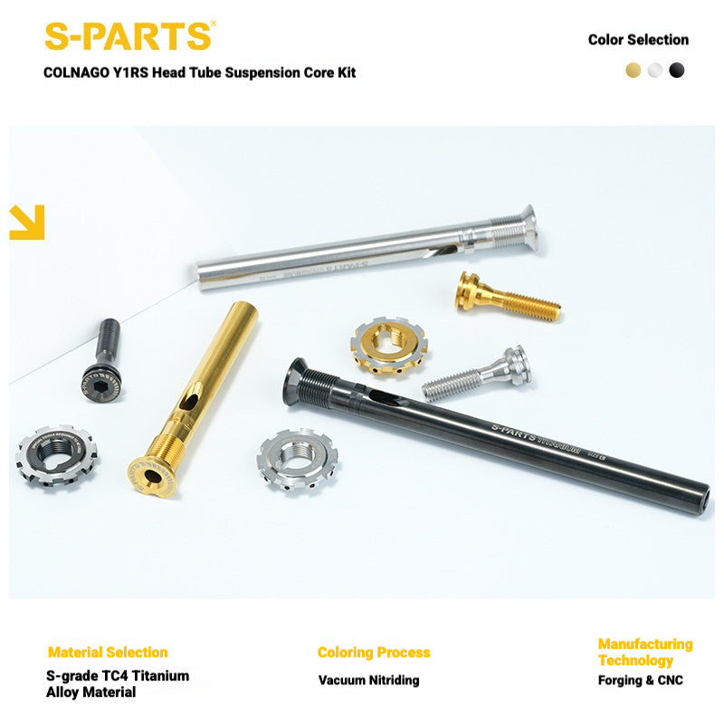 Titanium Headset Compression Plug Kit for Colnago Y1RS | Fork Compression Assembly XS S M L