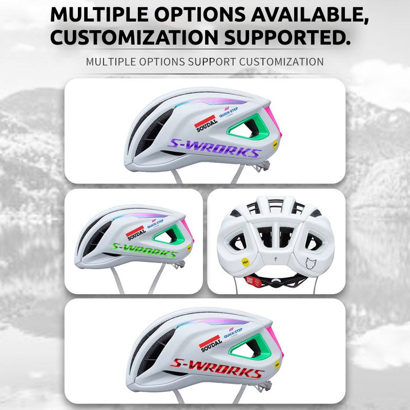 S-Works Prevail 3 Helmet Decal Sticker Kit for Specialized Quick-Step Team Logo Color Change