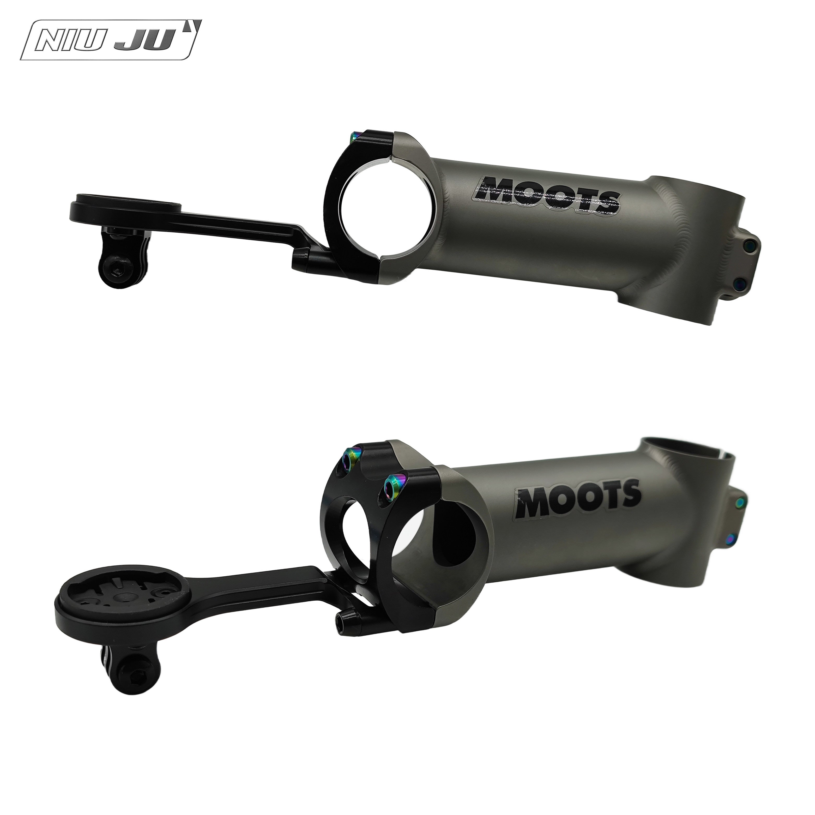 NIUJU Computer Mount for MOOTS Road Bike Stem | CNC Garmin Wahoo Extension Mount
