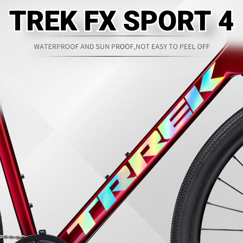 TREK FX4 Downtube Logo Decal | Custom Color Change Frame Sticker Waterproof Bike Graphic