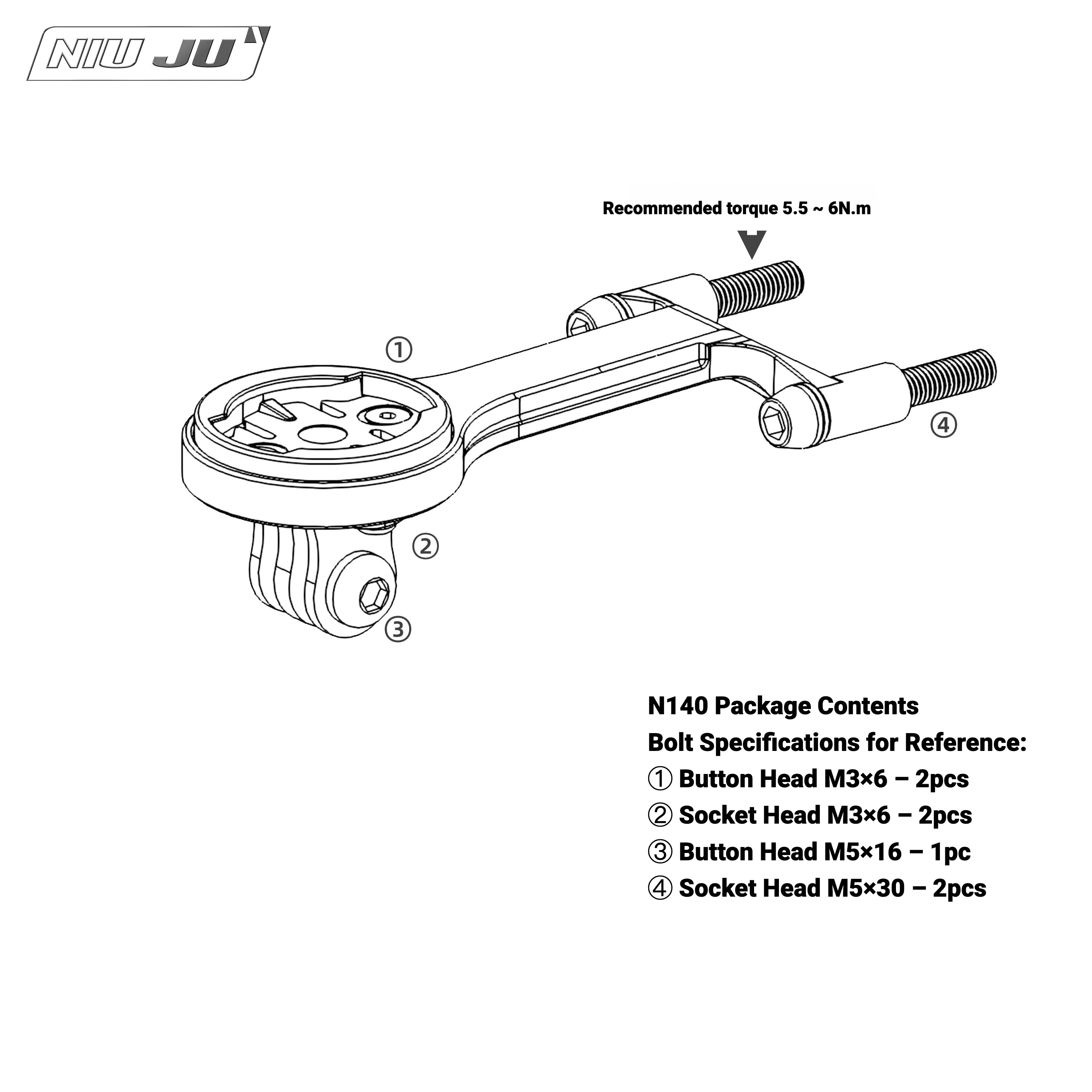NIUJU Computer Mount for Shimano PRO VIBE SPRINT Stem | Garmin Wahoo Bike Mount